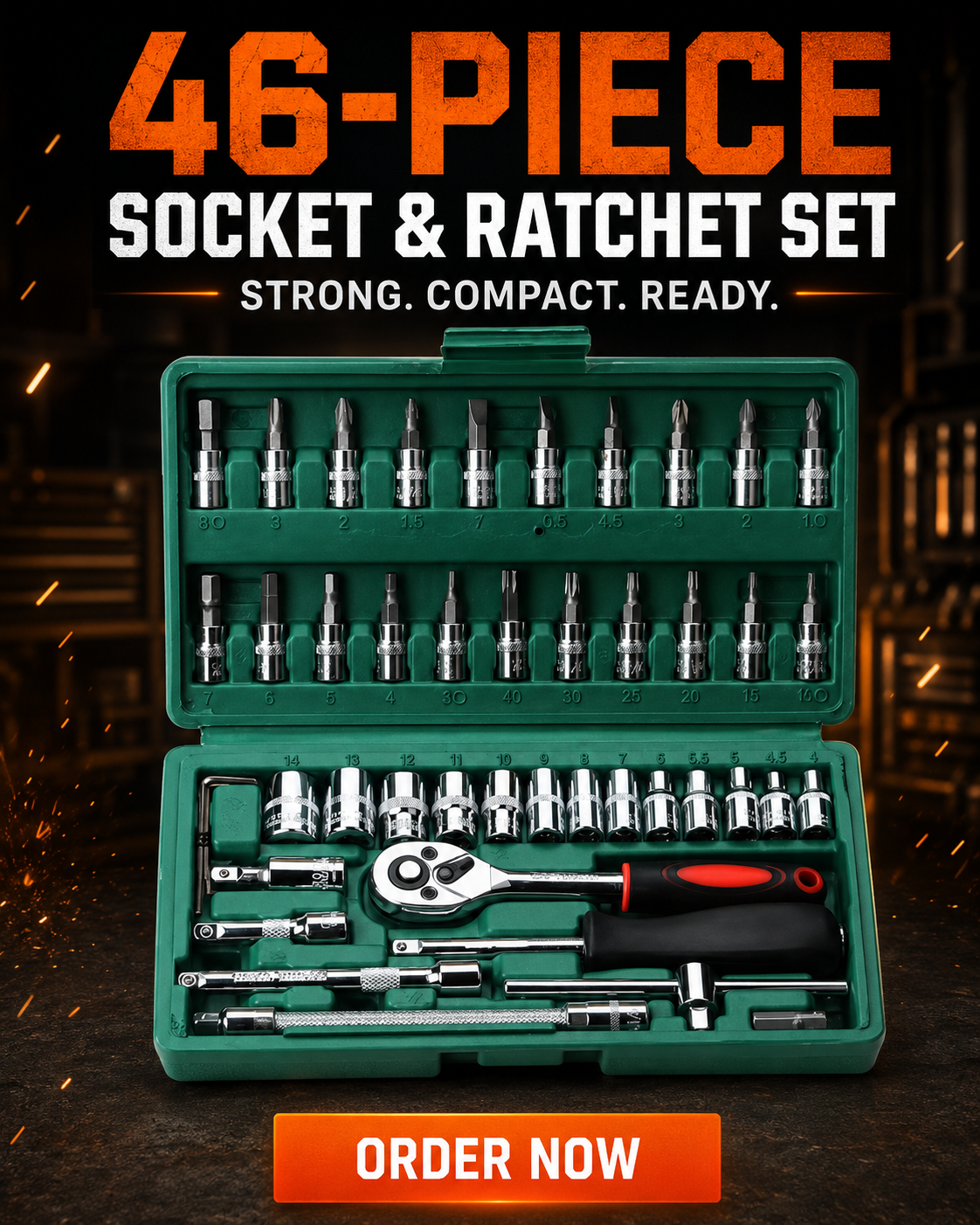 46-Piece Socket & Ratchet Set