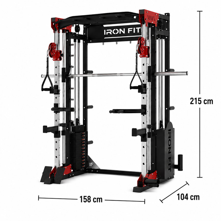 Iron Fit Smith Machine – Multifunctional Dual Cable