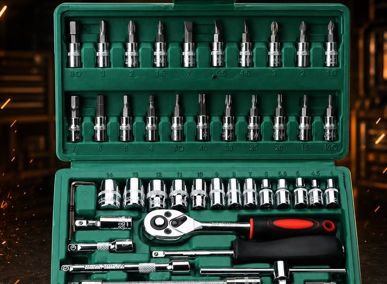 46-Piece Socket & Ratchet Set